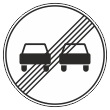 Дорожный знак 3.21 «Конец зоны запрещения обгона» (металл 0,8 мм, II типоразмер: диаметр 700 мм, С/О пленка: тип В алмазная)